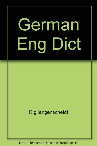 Stock image for German Eng Dict for sale by Kennys Bookstore