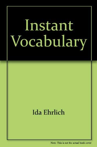 Stock image for Instant Vocabulary for sale by HPB-Emerald