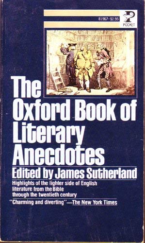 Imagen de archivo de The Oxford Book of Literary Anecdotes a la venta por ThriftBooks-Dallas