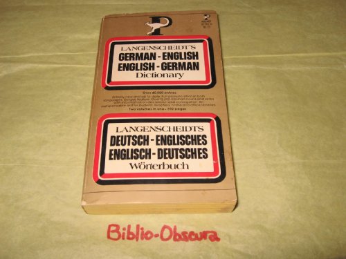 Beispielbild fr Langenscheidt's German-English / English-German Dictionary zum Verkauf von Wonder Book