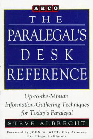 Beispielbild fr Paralegal Desk Reference 1E (PARALEGAL'S DESK REFERENCE) zum Verkauf von Wonder Book