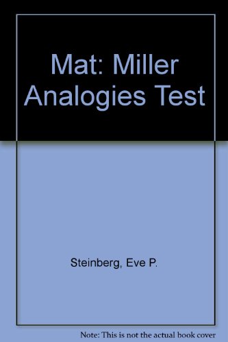 Beispielbild fr Mat: Miller Analogies Test zum Verkauf von NEPO UG