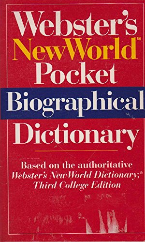 Beispielbild fr Webster's New World Pocket Biographical Dictionary zum Verkauf von SecondSale