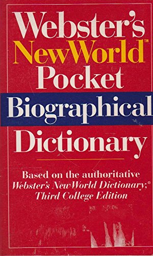 Imagen de archivo de Webster's New World Pocket Biographical Dictionary a la venta por SecondSale