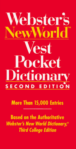 Stock image for Webster's New World Vest Pocket Dictionary for sale by SecondSale