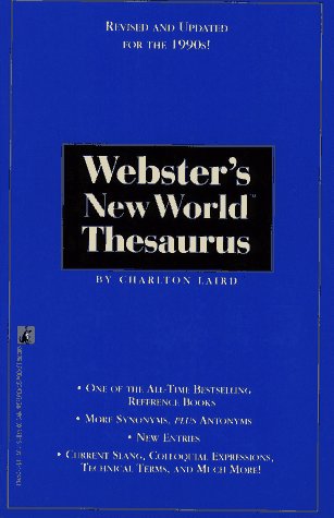 Imagen de archivo de Webster's new world Thesaurus : Third Edition a la venta por Better World Books