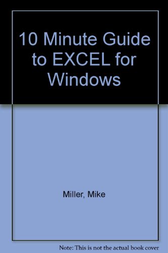 Beispielbild fr 10 Minute Guide to Excel 4 zum Verkauf von Wonder Book