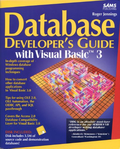 Imagen de archivo de Database Developer's Guide With Visual Basic 3/Book and Disk a la venta por HPB-Red