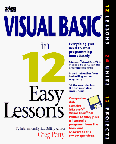 Beispielbild fr Visual Basic in 12 Easy Lessons/Book and Disk zum Verkauf von medimops
