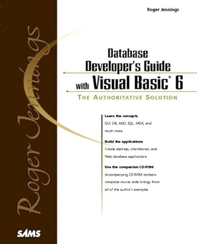 9780672310638: Roger Jennings' Database Developer's Guide With Visual Basic 6