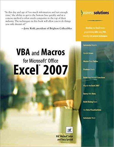 VBA and Macros for Microsoft Excel (9780672326509) by Jelen, Bill; Syrstad, Tracy