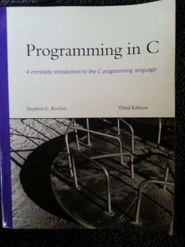 Stock image for Programming in C (3rd Edition) for sale by SecondSale