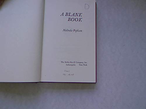 Stock image for A Blank Book for sale by Michael J. Toth, Bookseller, ABAA