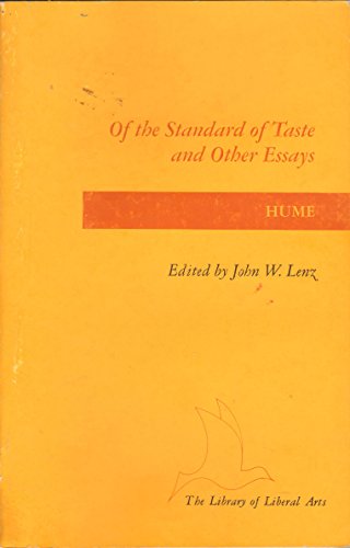 Stock image for Of the Standard of Taste and Other Essays for sale by Better World Books