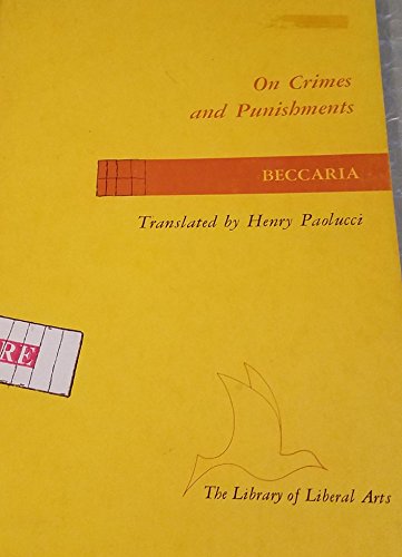 Beispielbild fr On Crimes & Punishments: Beccaria zum Verkauf von ThriftBooks-Dallas