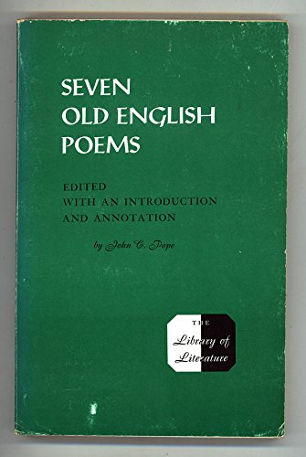 Beispielbild fr Seven Old English Poems zum Verkauf von Better World Books