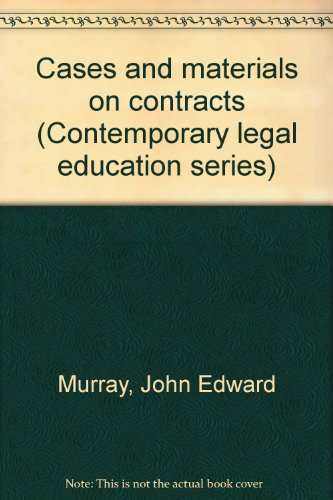 Stock image for Cases and materials on contracts (Contemporary legal education series) for sale by HPB-Red