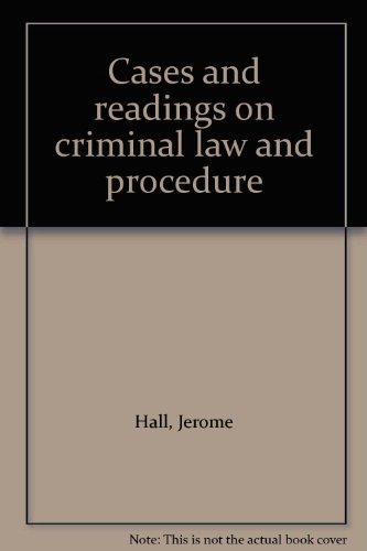 9780672824807: Cases and readings on criminal law and procedure
