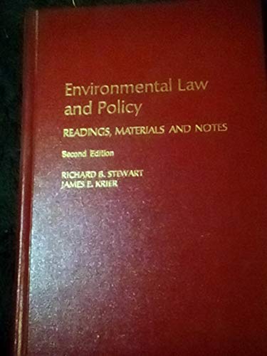 9780672828591: Environmental Law and Policy: Readings, Materials and Notes/With Supplement (Contemporary Legal Education Series)