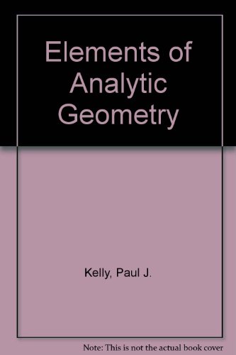 Stock image for Elements of Analytic Geometry for sale by Hawking Books