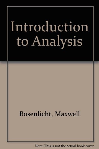 9780673053978: Introduction to Analysis