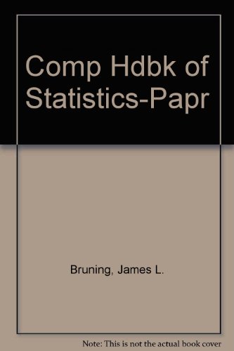 9780673054999: Computational Handbook of Statistics