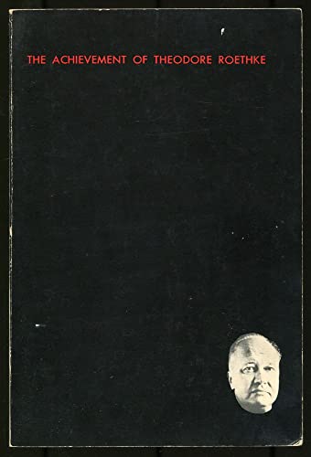 Stock image for Achievement of Theodore Roethke for sale by Better World Books