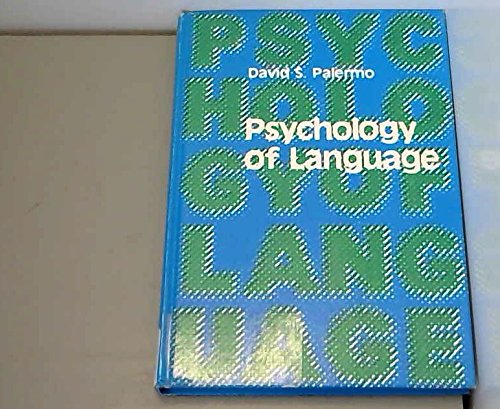 Imagen de archivo de Psychology of Language a la venta por Anybook.com