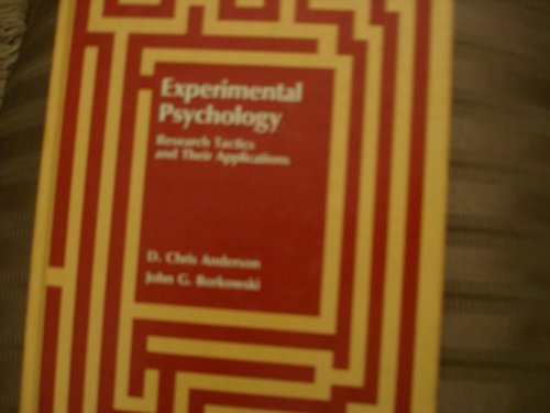 Beispielbild fr Experimental Psychology: Research Tactics and Their Applications zum Verkauf von Anybook.com