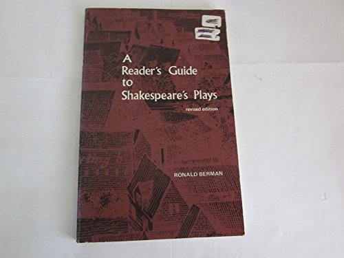 Beispielbild fr A Reader's Guide to Shakespeare's Plays: A Discursive Bibliography zum Verkauf von Once Upon A Time Books