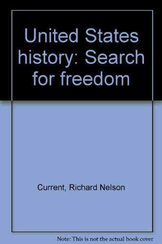 Imagen de archivo de United States History: Search for Freedom a la venta por Ground Zero Books, Ltd.