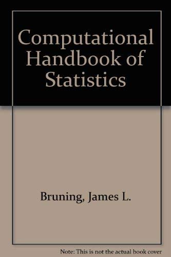Imagen de archivo de Computational Handbook of Statistics a la venta por Better World Books