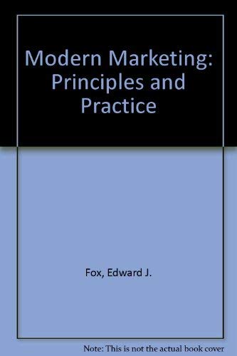 Imagen de archivo de Modern Marketing: Principles and Practice a la venta por BooksRun