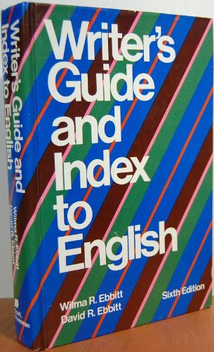 Imagen de archivo de Writer's Guide and Index to English a la venta por Better World Books