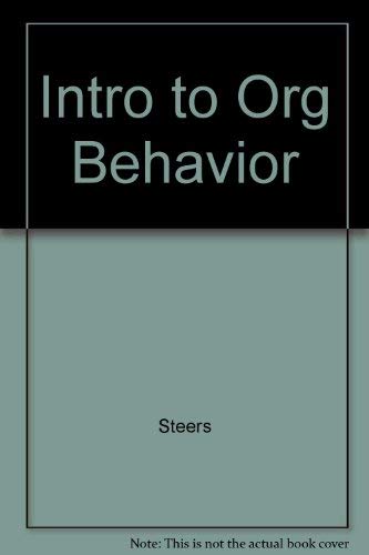 Stock image for Introduction to Organizational Behavior for sale by Better World Books