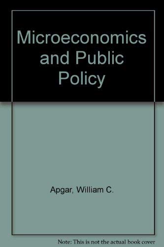 Imagen de archivo de Microeconomics and Public Policy a la venta por BookDepart