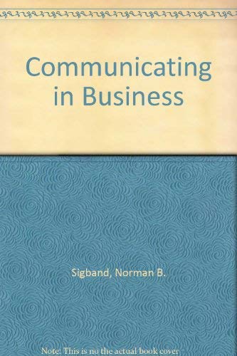 Stock image for Communicating Business for sale by Better World Books