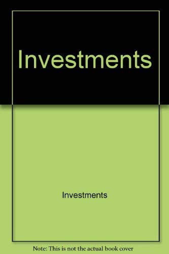 Stock image for Investments (Robert S. Hamada series in finance) for sale by HPB-Red