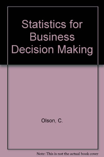 Imagen de archivo de Statistics for Business Decision Making a la venta por BookHolders