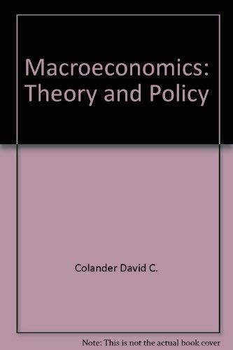 9780673166487: Macroeconomics: Theory and Policy