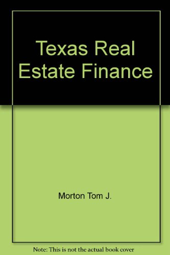 Imagen de archivo de Texas Real Estate Finance a la venta por ThriftBooks-Dallas