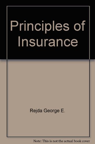 Stock image for Principles of insurance for sale by POQUETTE'S BOOKS