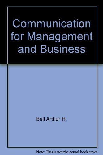 Beispielbild fr Communication for Management and Business zum Verkauf von HPB-Red