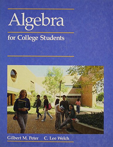 Beispielbild fr Algebra for College Students zum Verkauf von HPB-Red