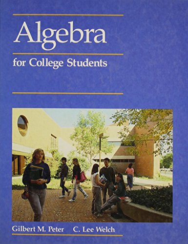 Stock image for Algebra for College Students for sale by HPB-Red