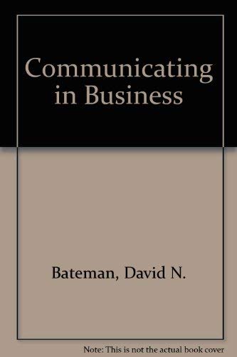 Stock image for Communicating in Business for sale by POQUETTE'S BOOKS