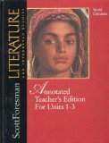9780673294623: Literature and Integrated Studies, World Literature, Units 1-3, Vol. 1, Annotated Teacher's Edition