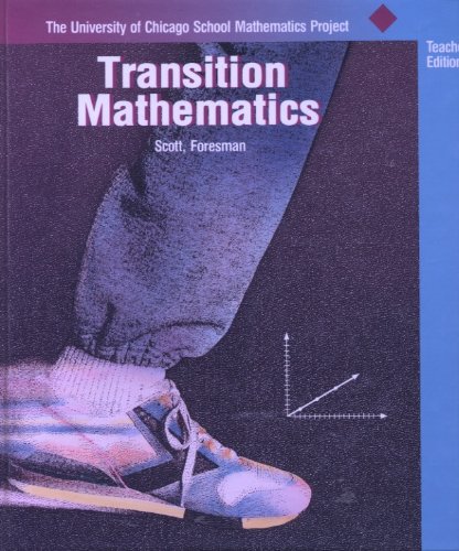Imagen de archivo de Transition Math (Teacher's Edition) a la venta por Better World Books
