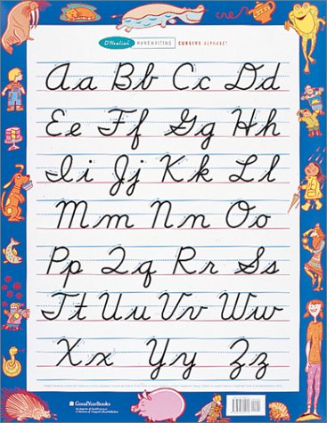 Stock image for D'NEALIAN HANDWRITING WALL CHART, CURSIVE for sale by Blue Rock Books