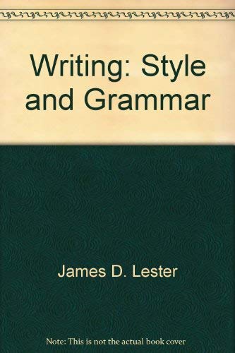 Imagen de archivo de Writing : Style and Grammar a la venta por Better World Books